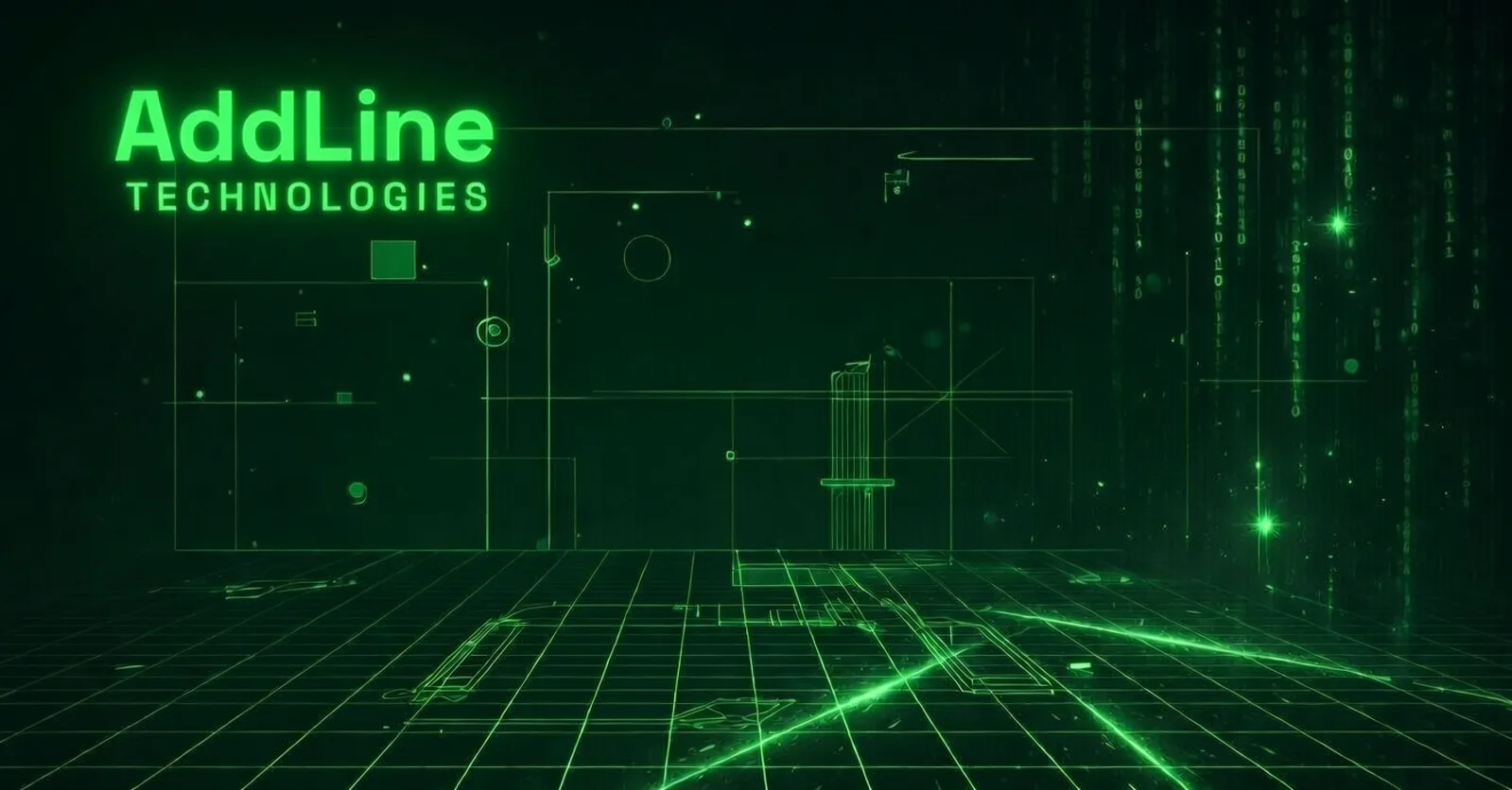 AddLine Technologies digital engineering environment with a green technical grid